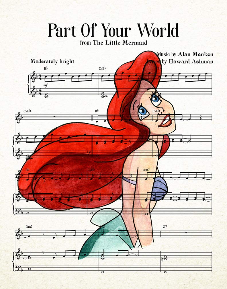 Amazon.com: ATOZSTUDIO Ariel Princess Poster, 8x10 | Nursery Wall